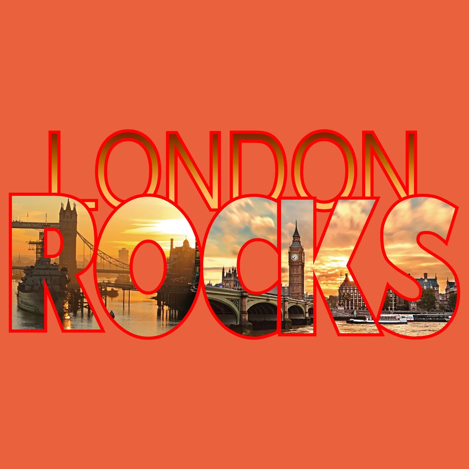UA London Calling London Rocks Men's T-shirt (Orange)