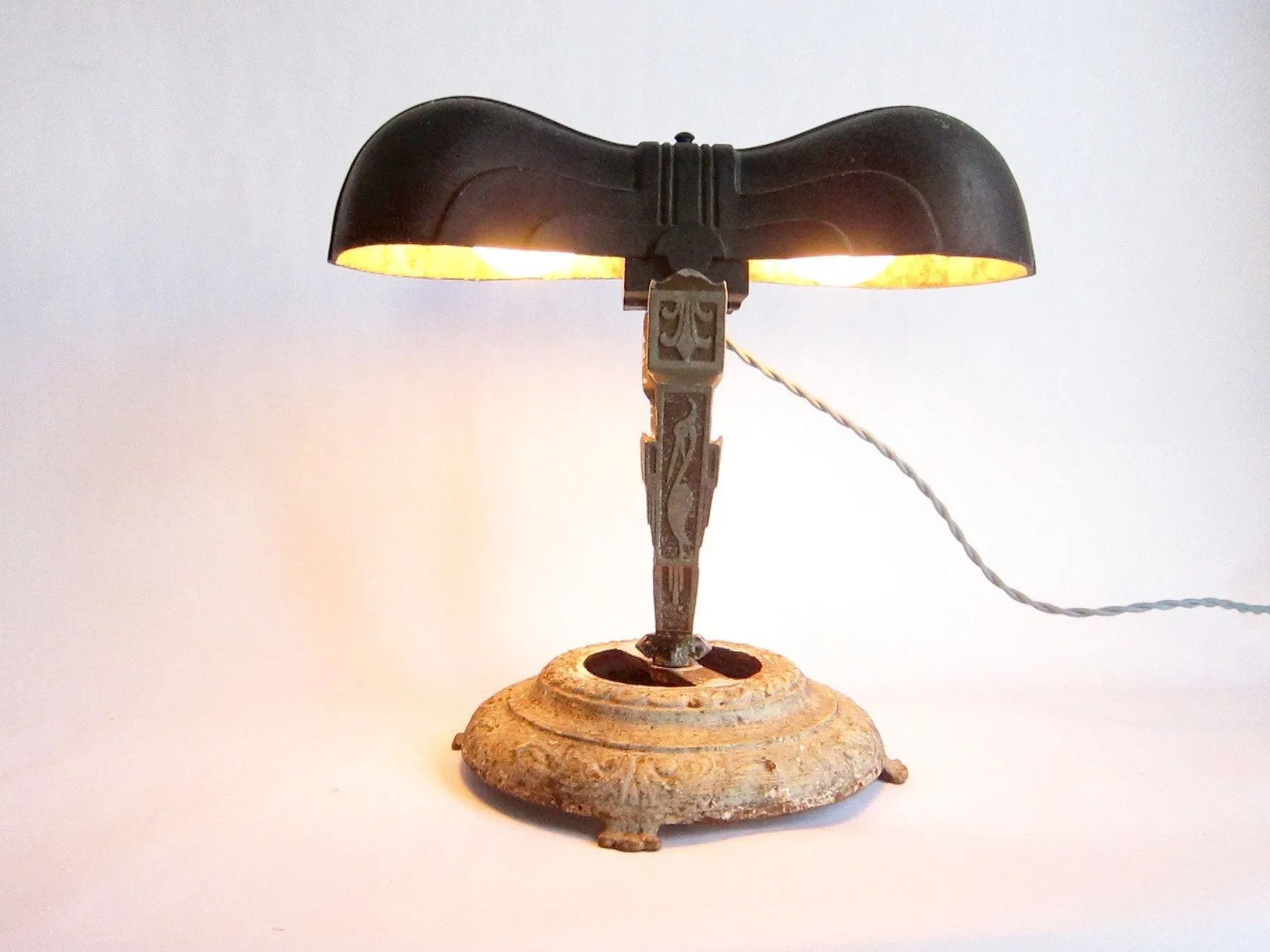 Unique Upcycled Art Deco Steampunk Style Lamp
