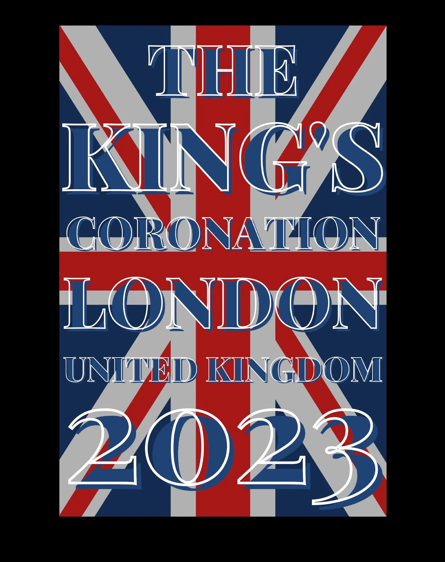 Urban Attitude Kings Coronation 2023 Union Jack UK Flag Youth T-shirt
