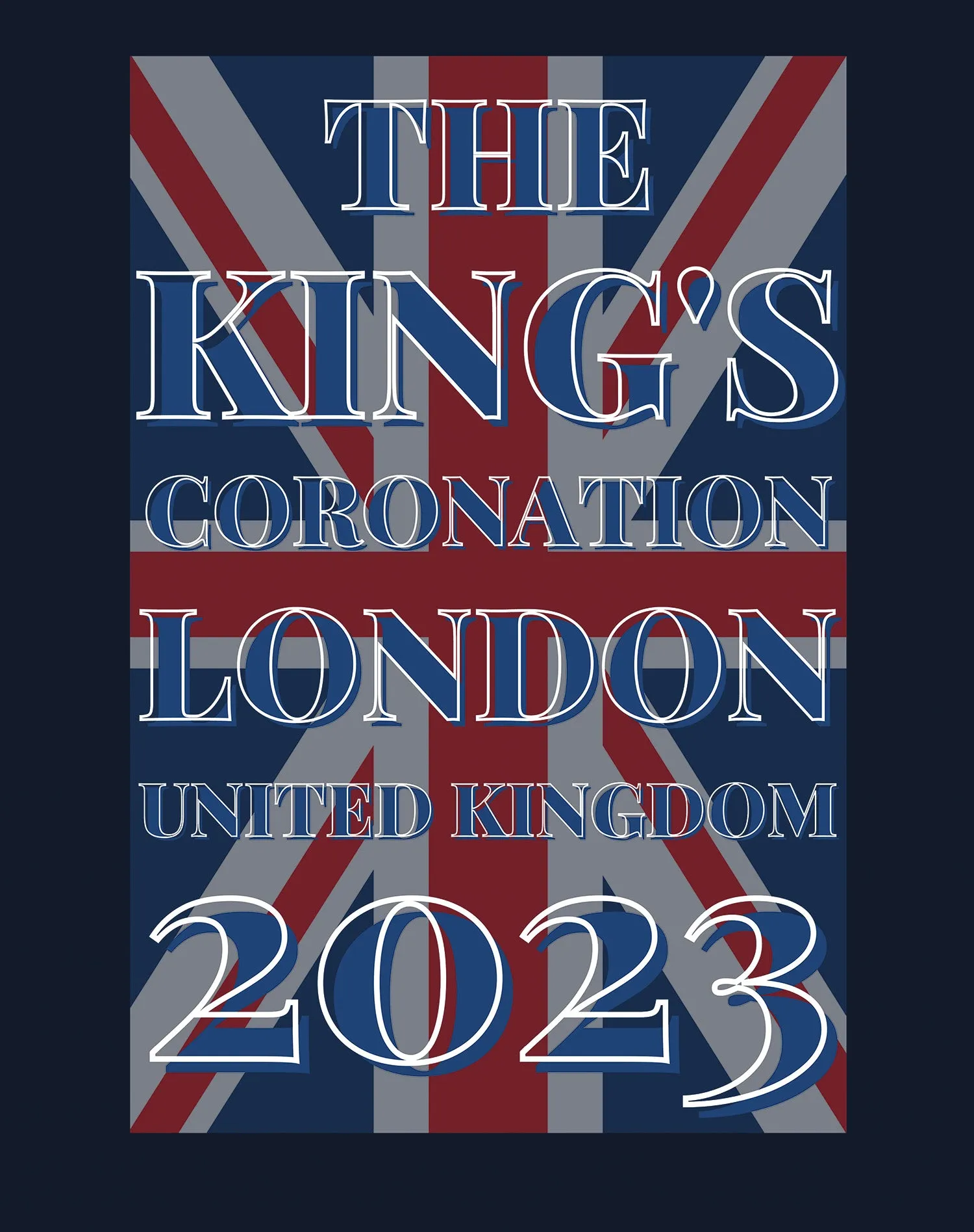Urban Attitude Kings Coronation 2023 Union Jack UK Flag Youth T-shirt