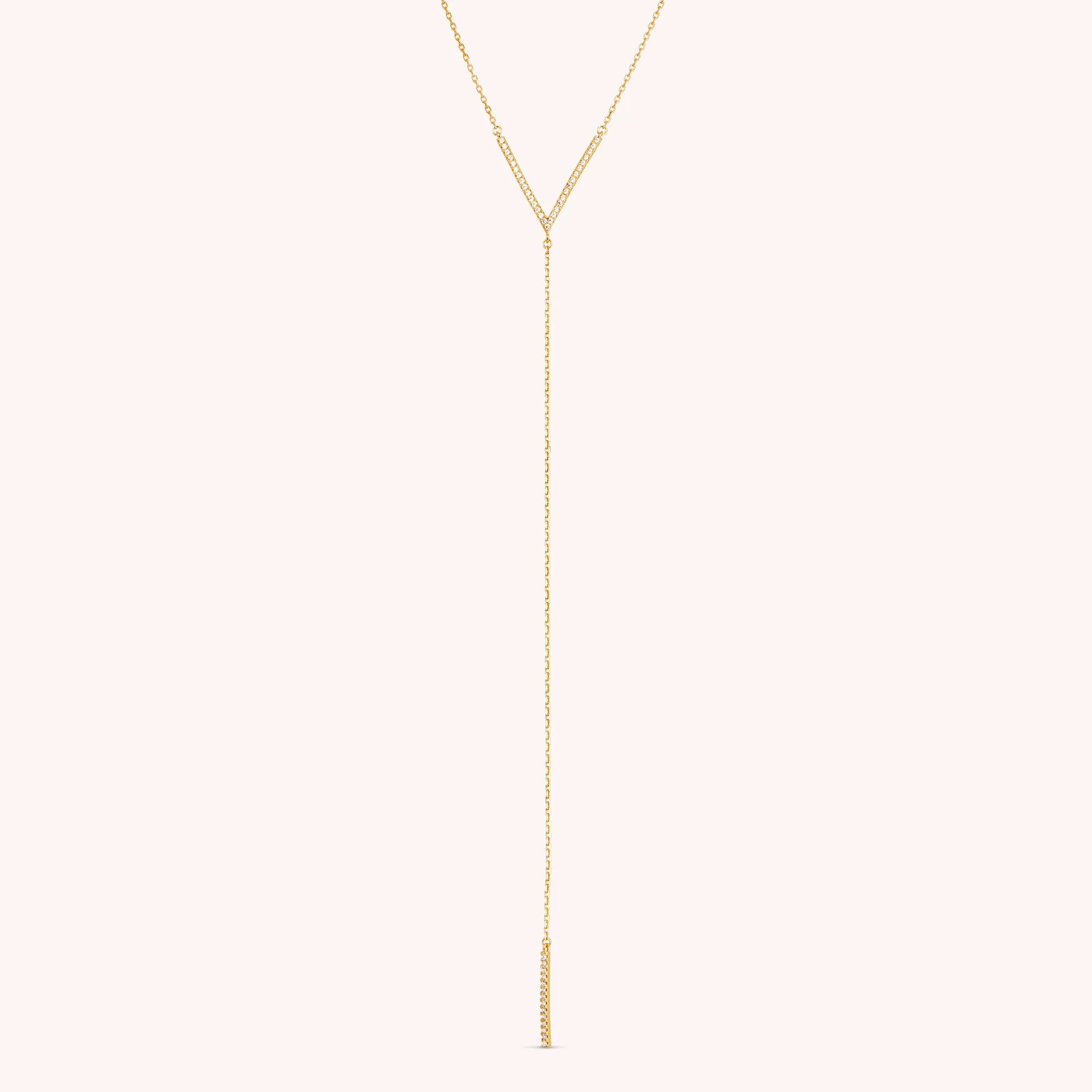 V Lariat Necklace