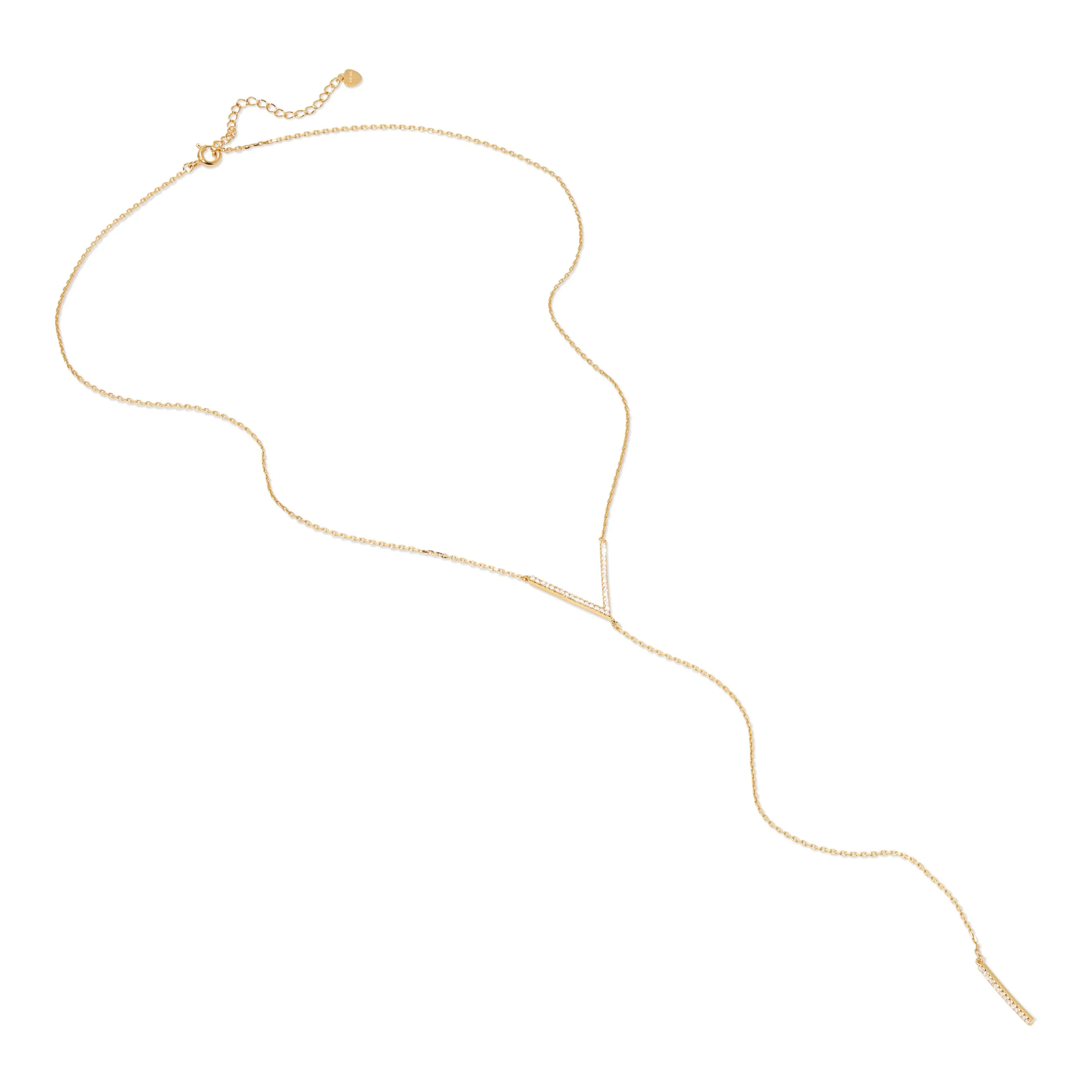 V Lariat Necklace