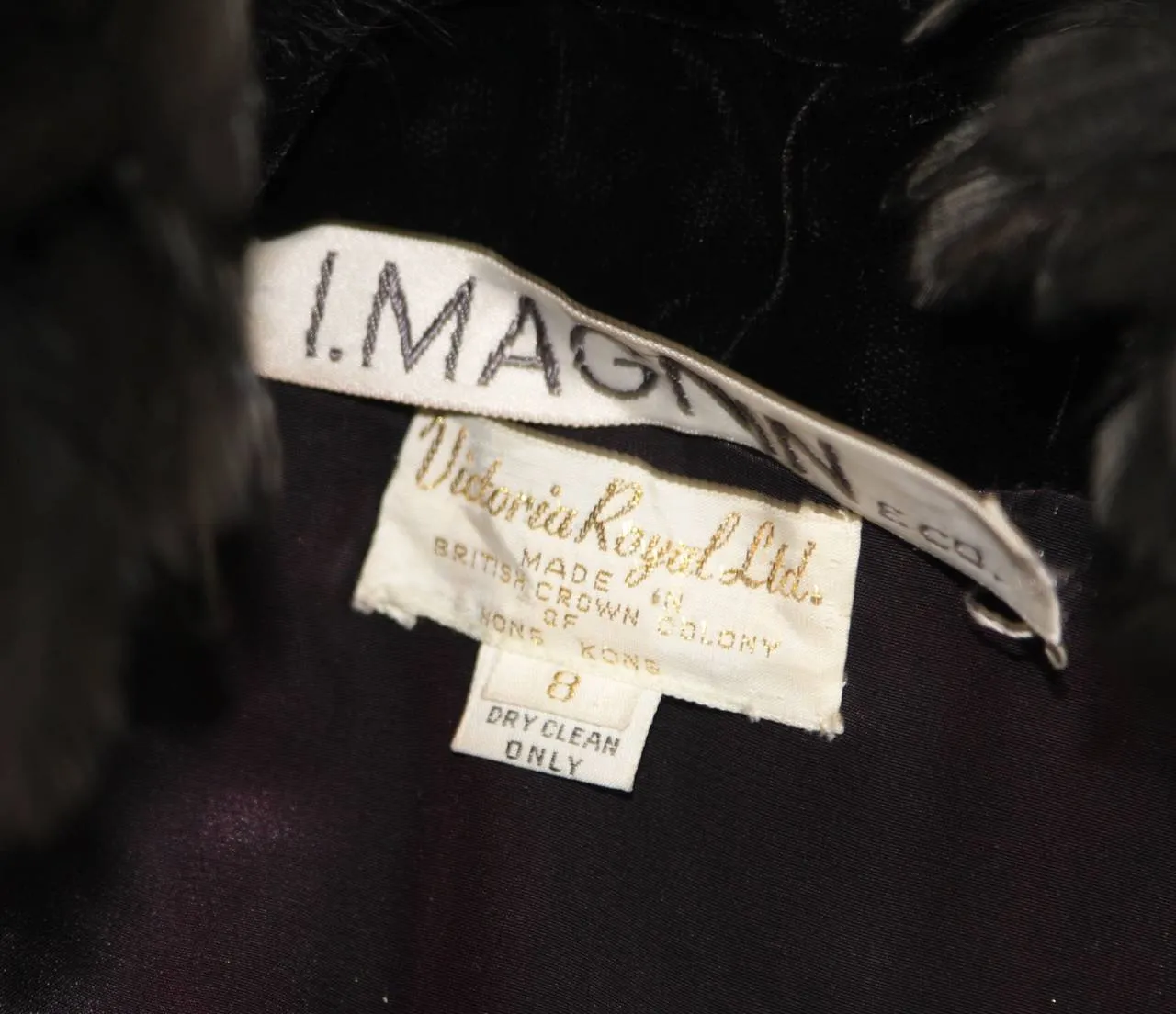 VICTORIA ROYAL Velvet Feather Trim Coat Size 8