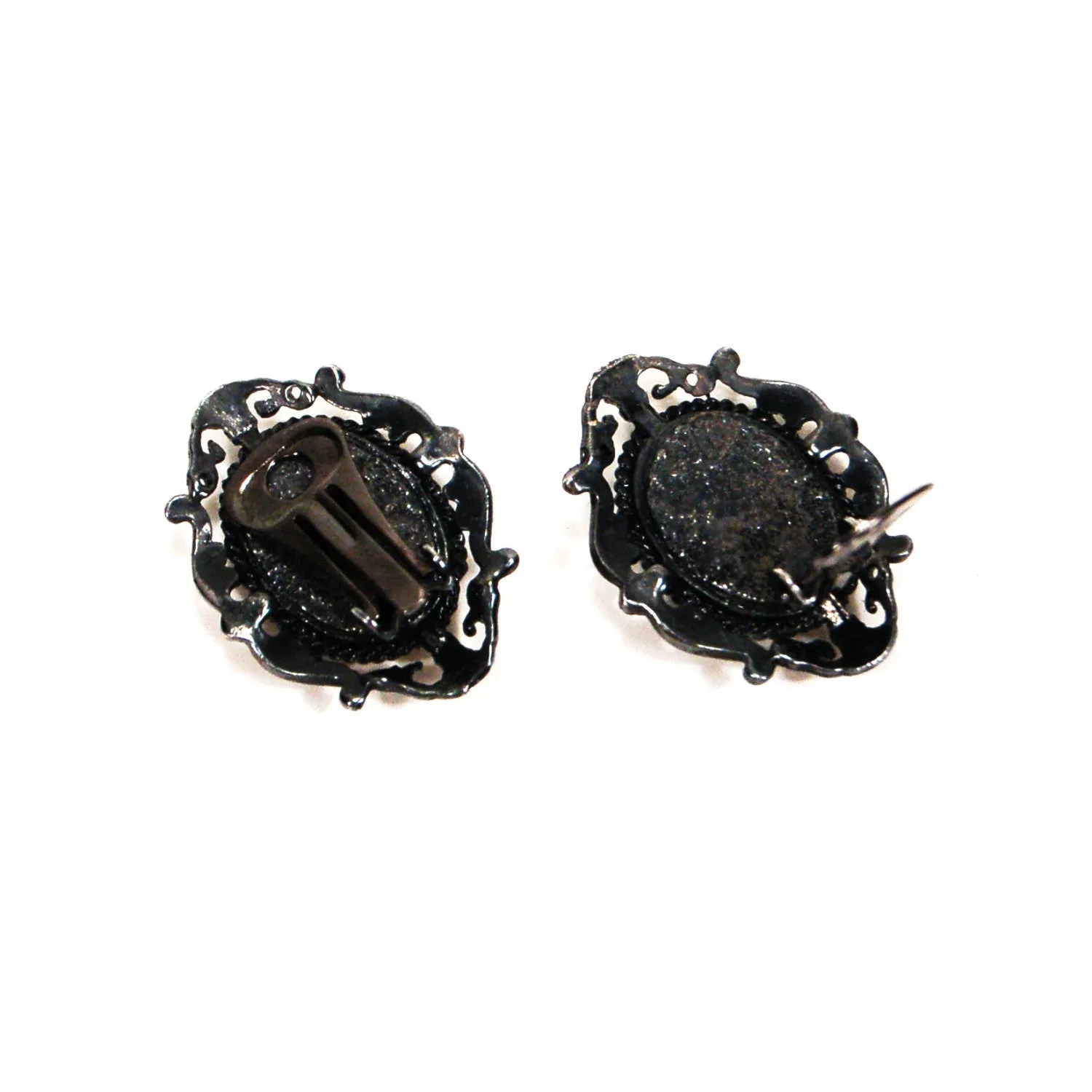 Victorian Gothic Inspired Rose Quartz Earrings