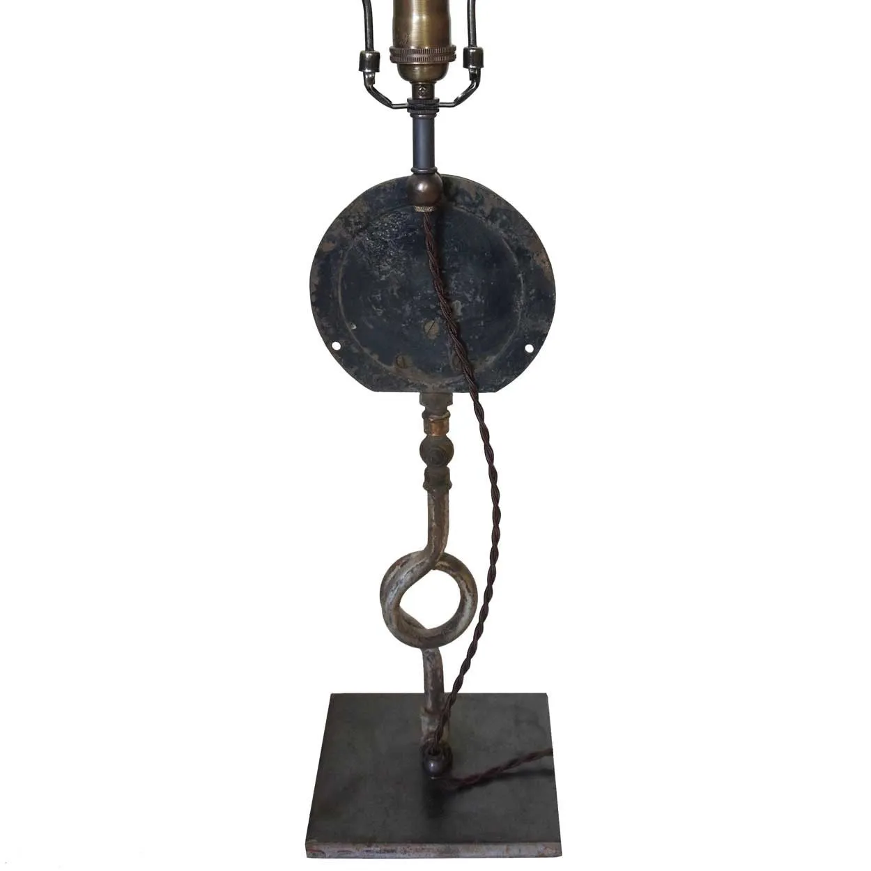 Vintage American Ashcroft Industrial Pressure Gauge as a One-Light Table Lamp