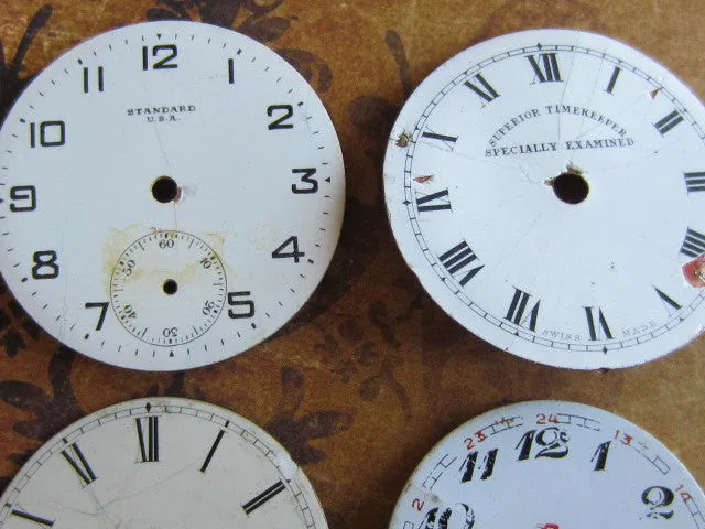Vintage Antique porcelain pocket Watch Faces - p27