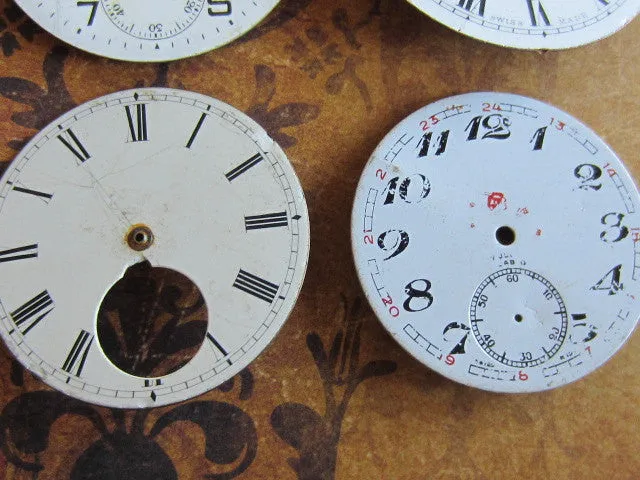 Vintage Antique porcelain pocket Watch Faces - p27
