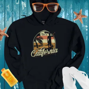 Vintage California Surf Hoodie With Retro Style Design