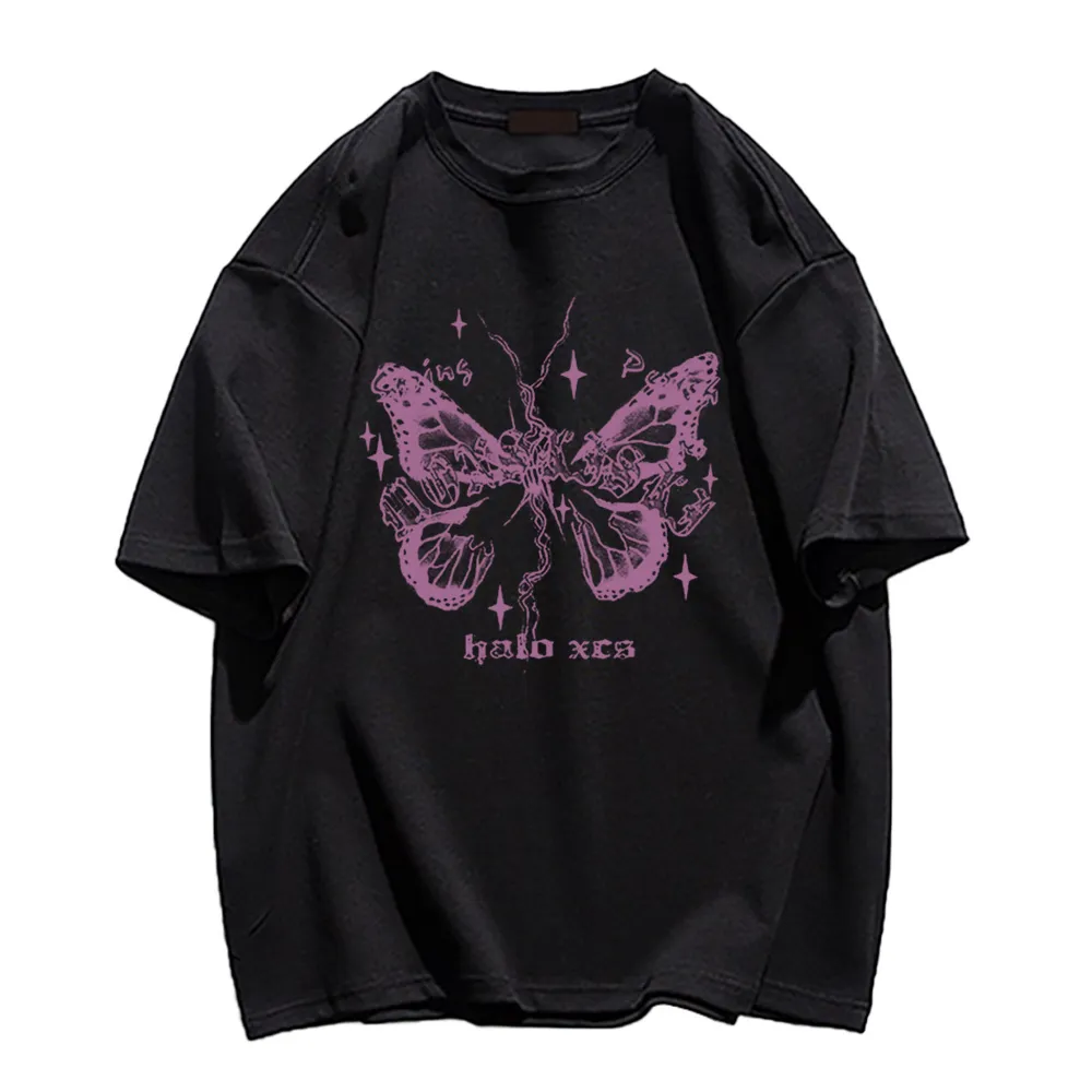Vintage Gothic Alphabet Butterfly T-shirt