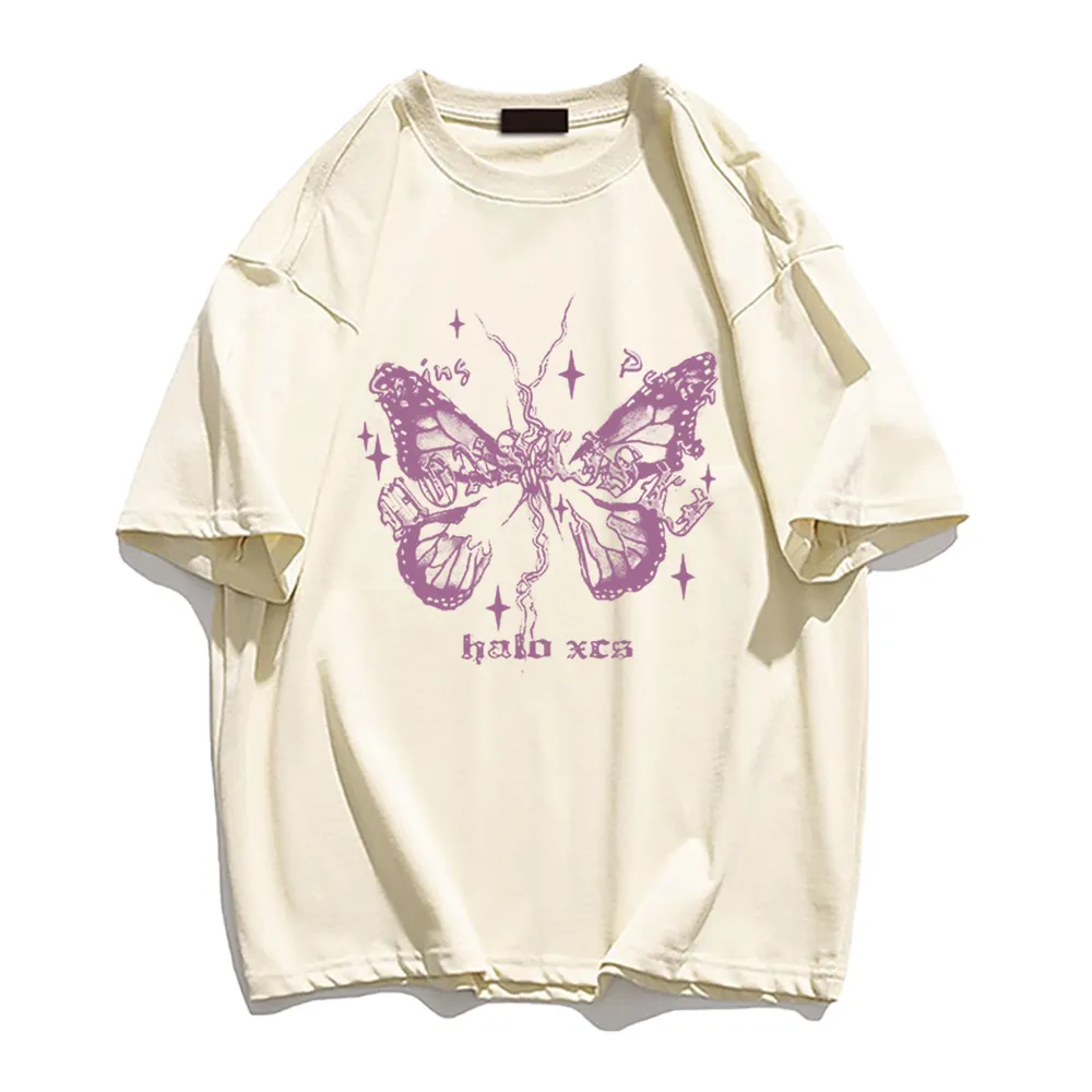 Vintage Gothic Alphabet Butterfly T-shirt