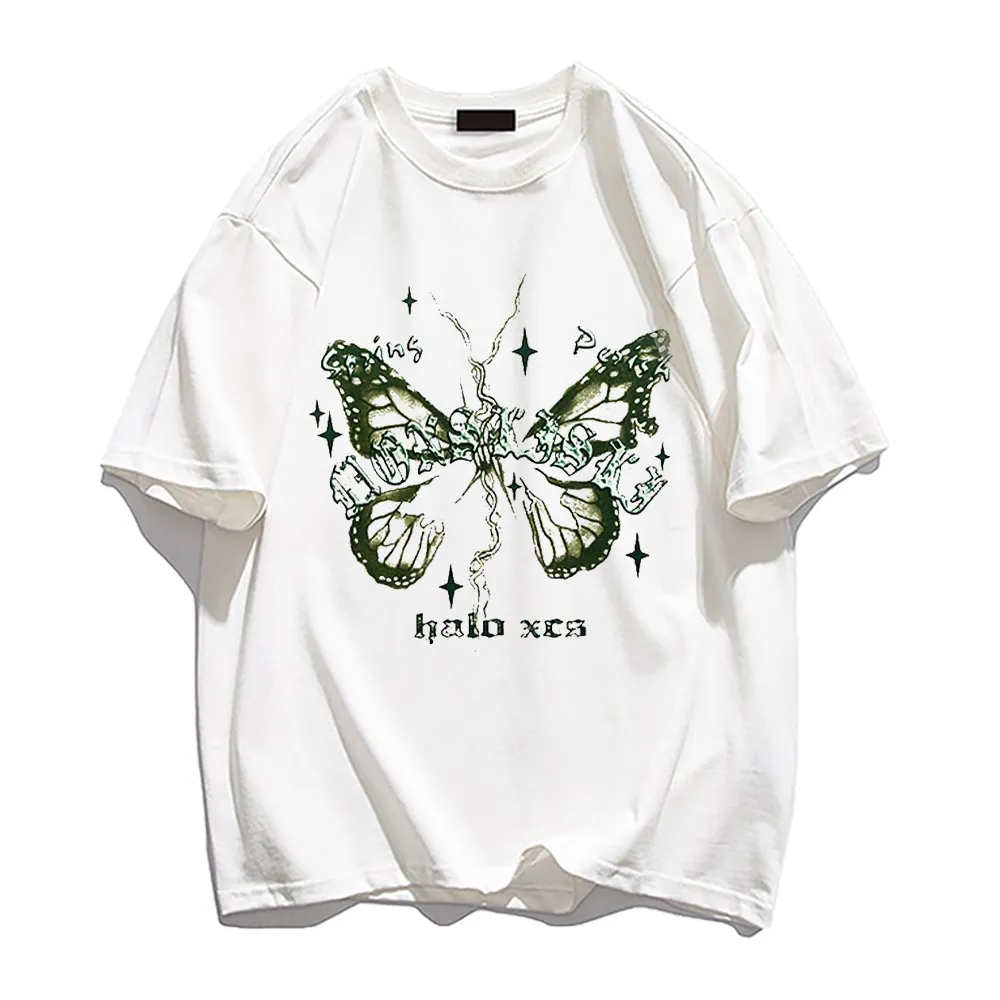 Vintage Gothic Alphabet Butterfly T-shirt