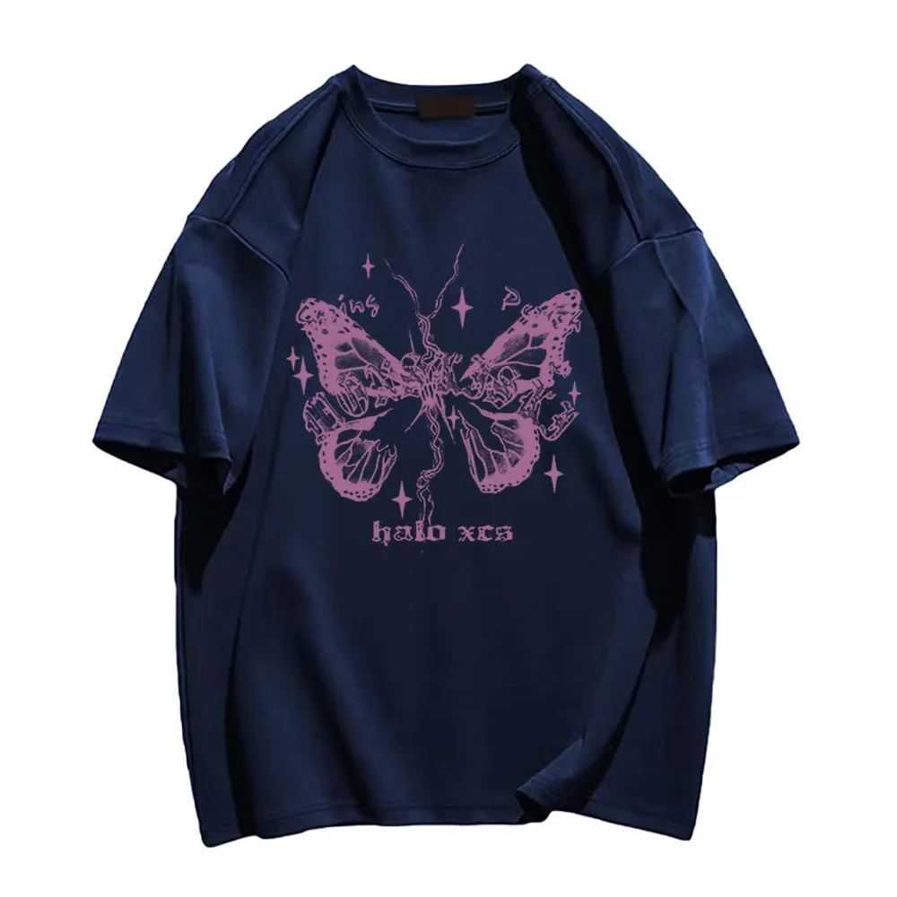 Vintage Gothic Alphabet Butterfly T-shirt