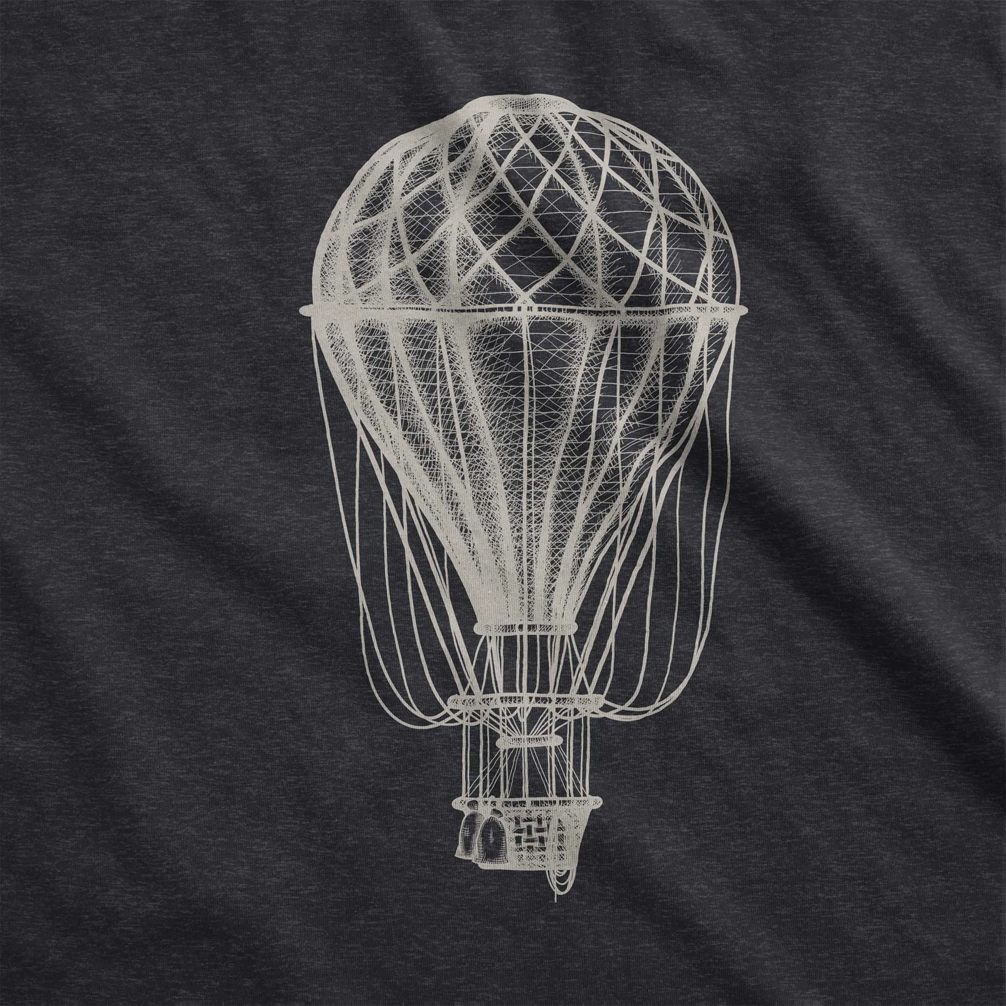 Vintage Hot Air Balloon - Adult Unisex Jersey Crew Tee