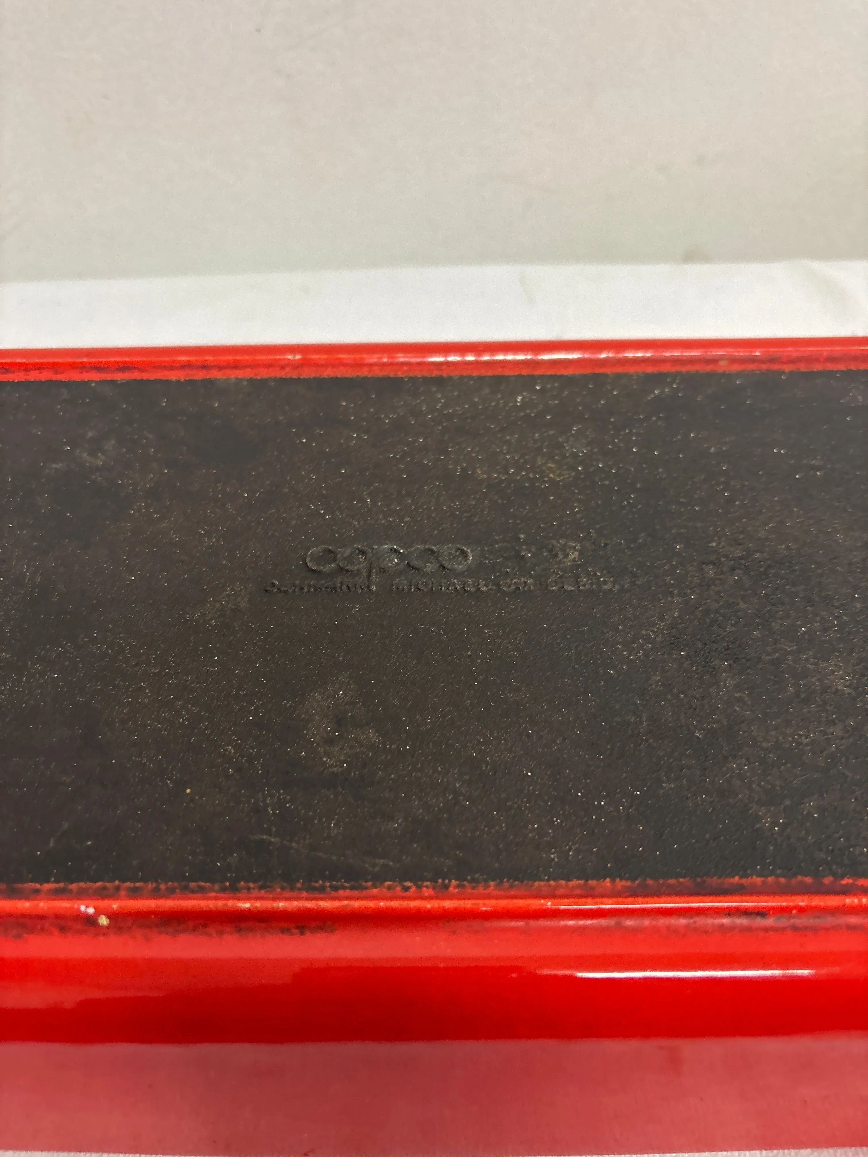 Vintage Mid Century MCM COPCO Denmark Enamel Cast Iron Casserole Baking Dish Pan