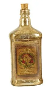 Vintage Style Christmas Mercury Glass Bottle