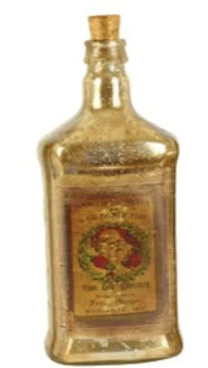 Vintage Style Christmas Mercury Glass Bottle