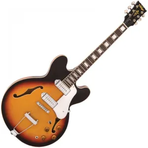 Vintage VSA500P ReIssued Semi Acoustic Guitar ~ Vintage Sunburst
