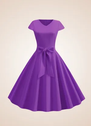Violet Bowknot Summer Dress