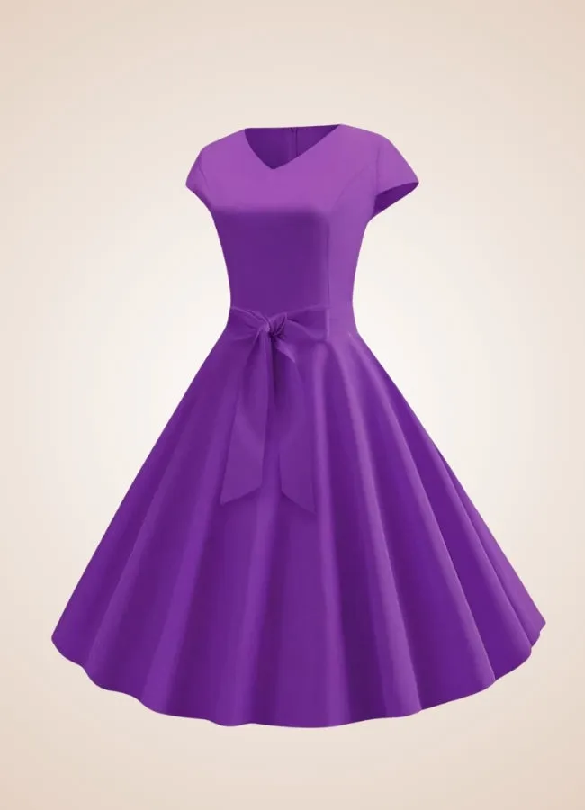 Violet Bowknot Summer Dress