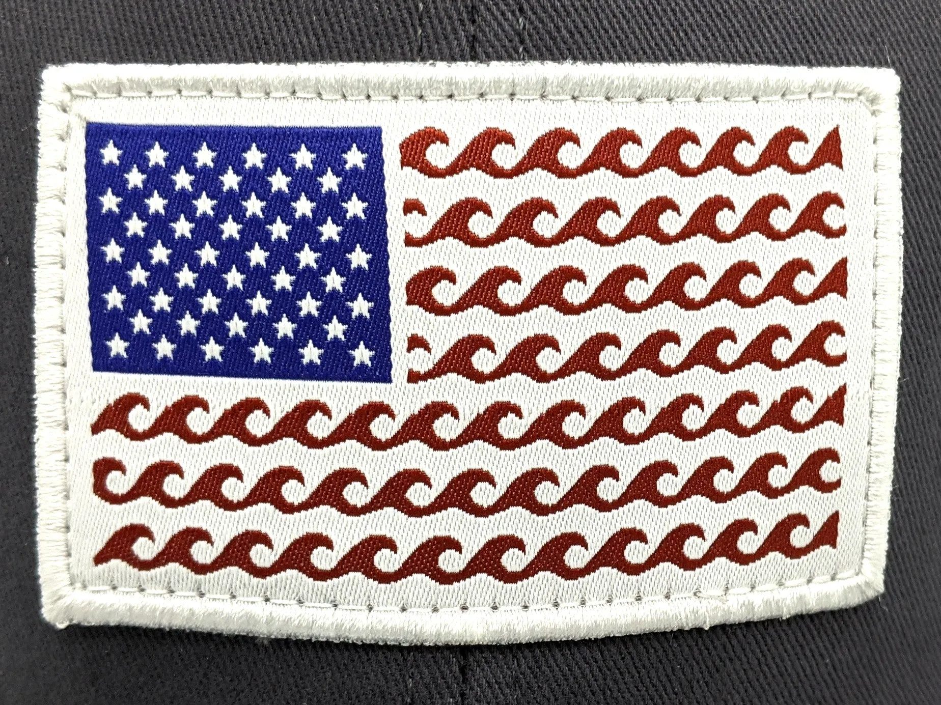 'Wave' Trucker Hat - Grey/Red