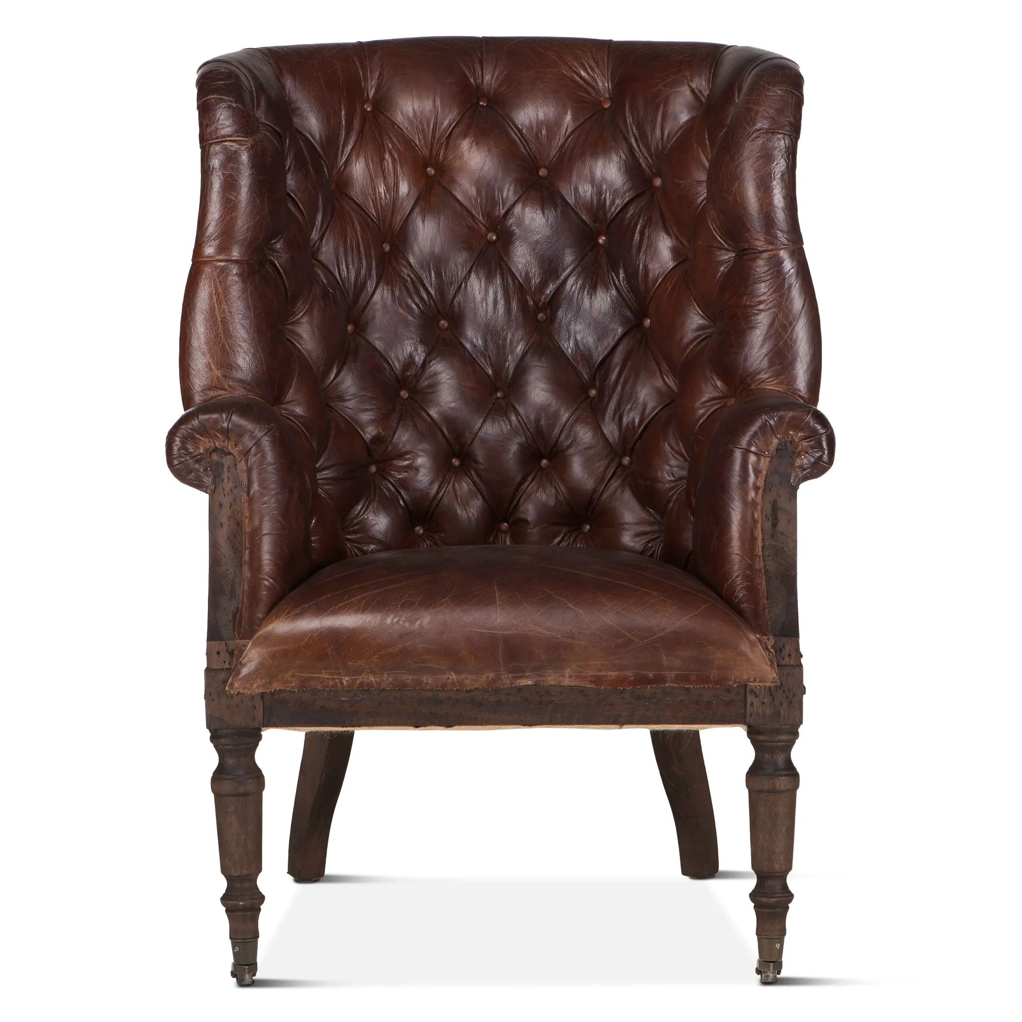 Welsch Cigar Leather Deconstructed Chair