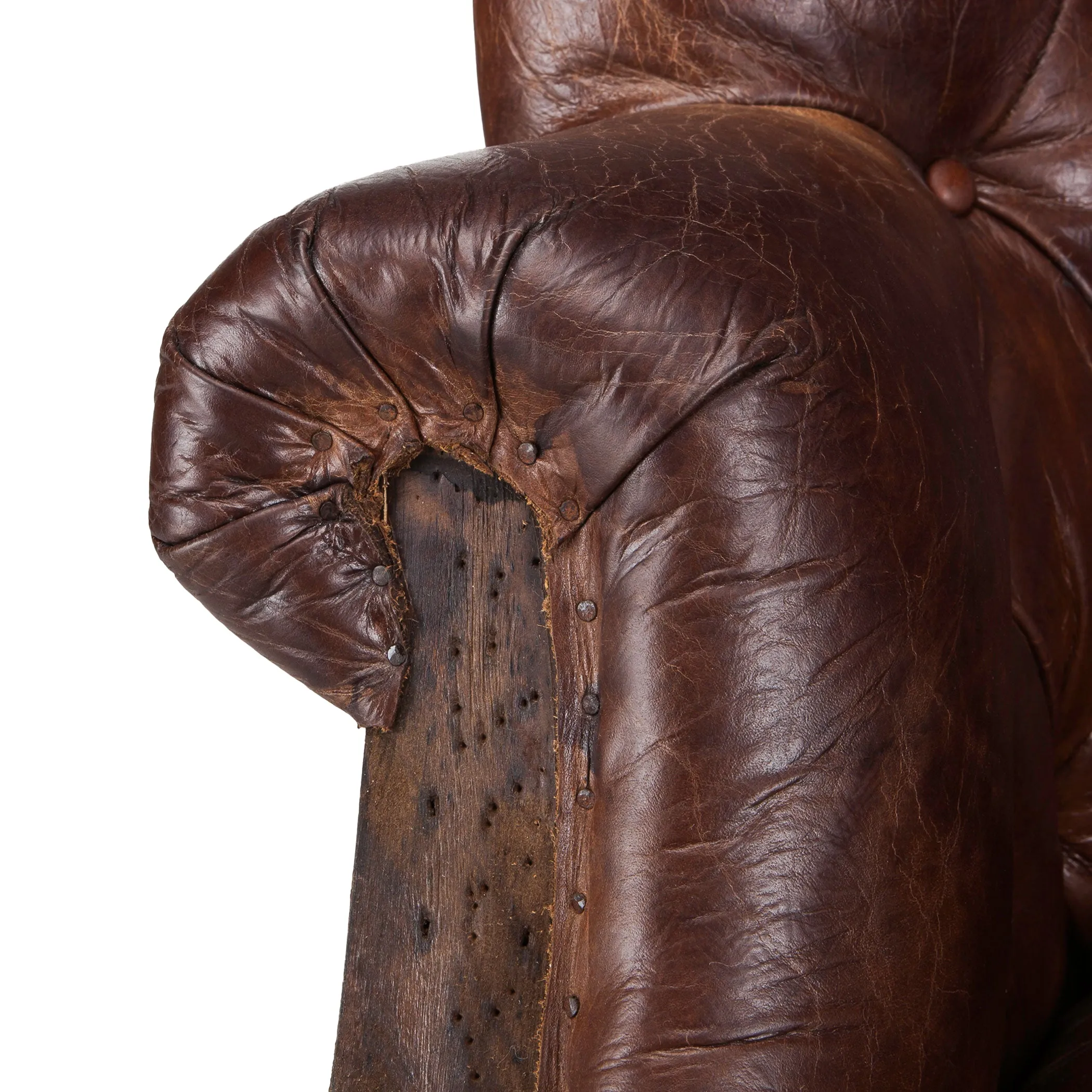 Welsch Cigar Leather Deconstructed Chair