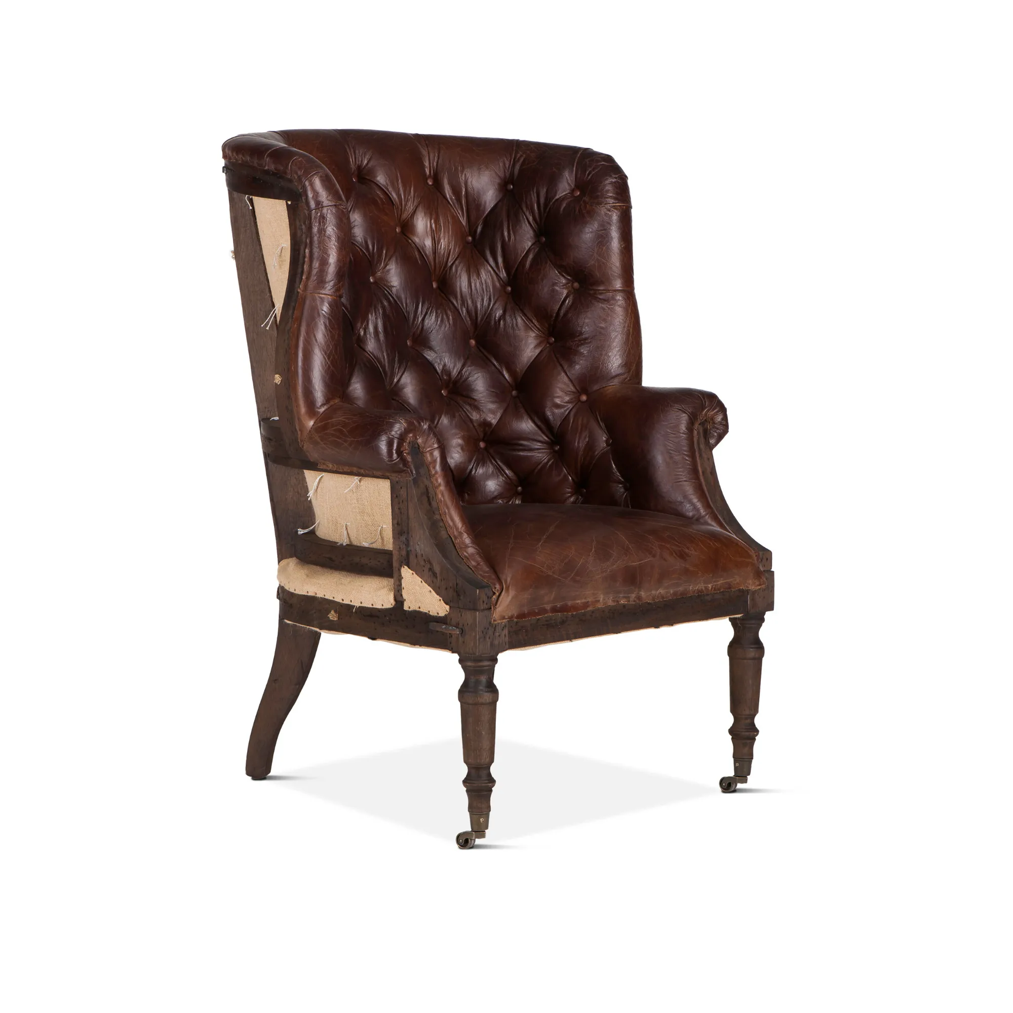 Welsch Cigar Leather Deconstructed Chair