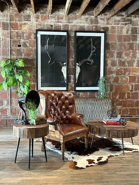 Welsch Cigar Leather Deconstructed Chair