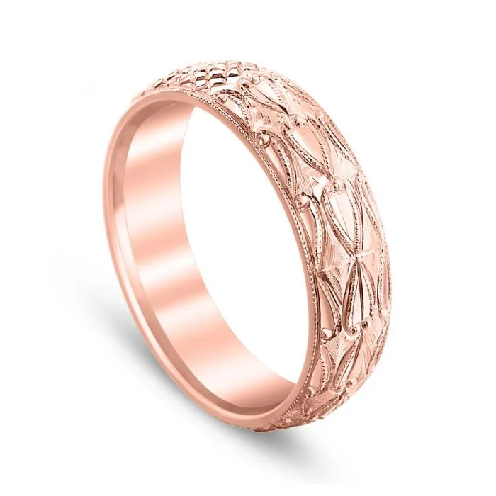 Whitehouse Brothers Vintage Style Milgrain Wedding Band