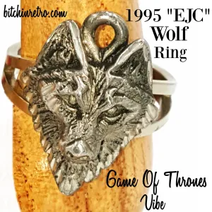 Wolf Ring With Game of Thrones Theme Halloween Costume Jewelry