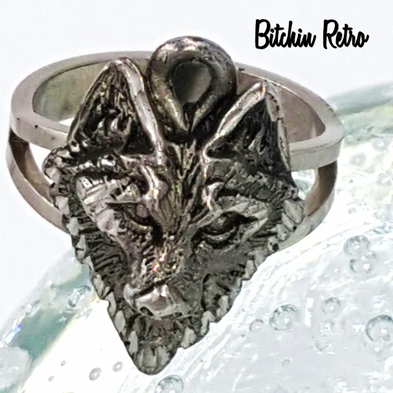 Wolf Ring With Game of Thrones Theme Halloween Costume Jewelry