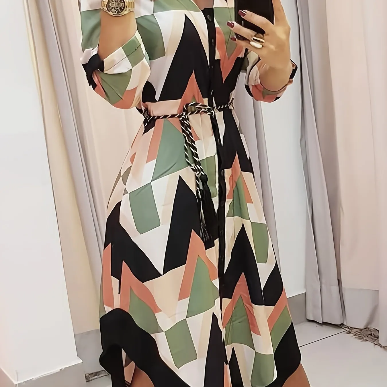 Women's Elegant Summer High Waist Floral Print Maxi Dress
