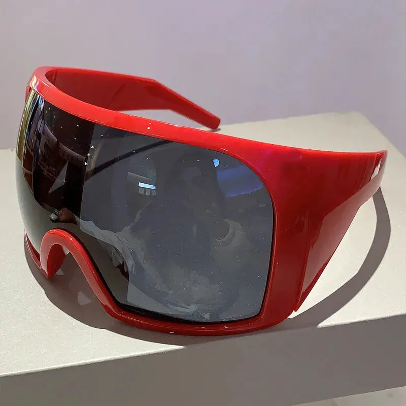 Y2K Big Frame Oversized Wrap Sunglasses for Women