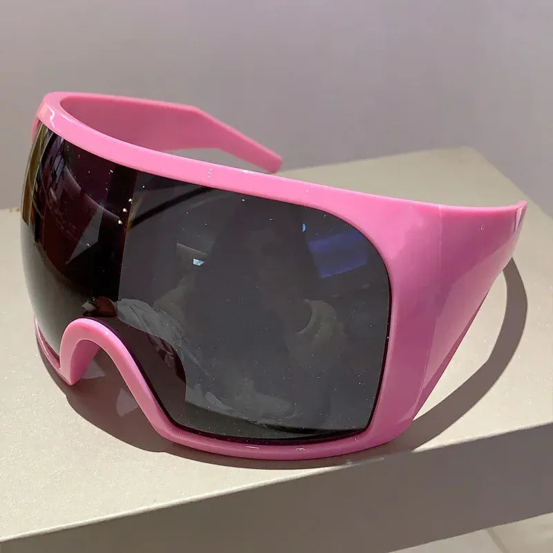 Y2K Big Frame Oversized Wrap Sunglasses for Women