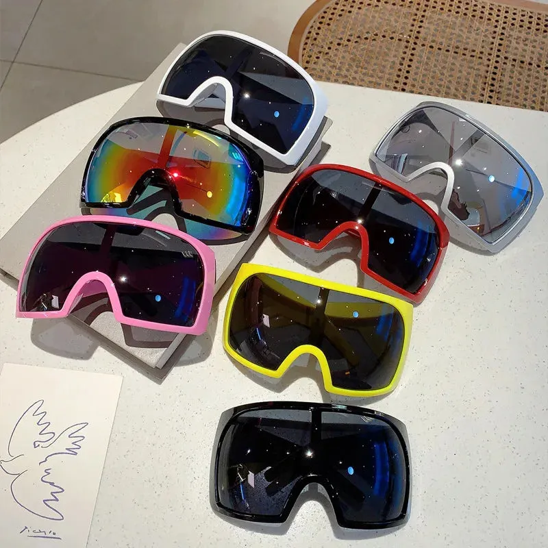 Y2K Big Frame Oversized Wrap Sunglasses for Women