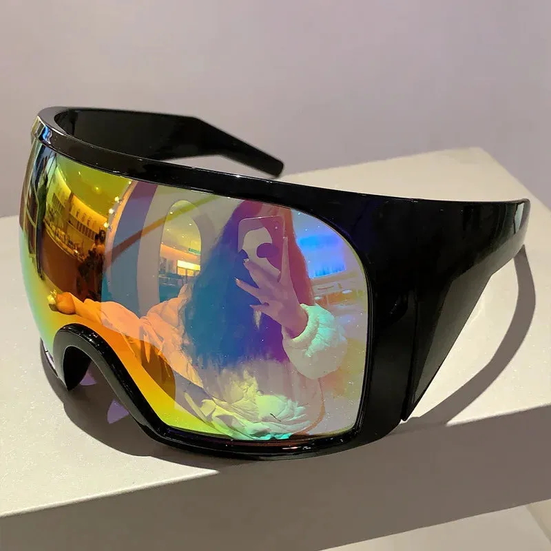 Y2K Big Frame Oversized Wrap Sunglasses for Women