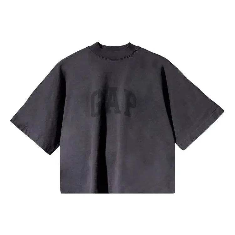 Yeezy Gap Engineered by Balenciaga Cropped Dove No Seam Tee 'Black'